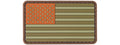 AC-110M BROWN TONE US FLAG PVC PATCH