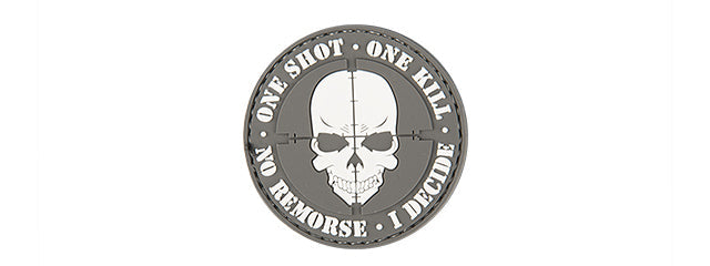 AC-130D ONE SHOT, ONE KILL PVC PATCH (GRAY)