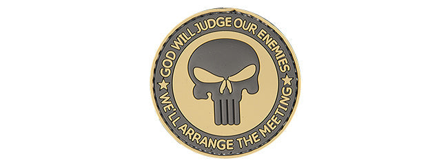 AC-130R GOD WILL JUDGE OUR ENEMIES PVC PATCH (TAN/BK)
