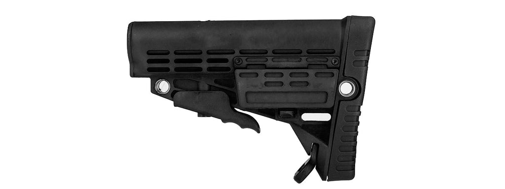AC-405B ADJUSTABLE CRANE STOCK W/ COMPARTMENT (BLACK)