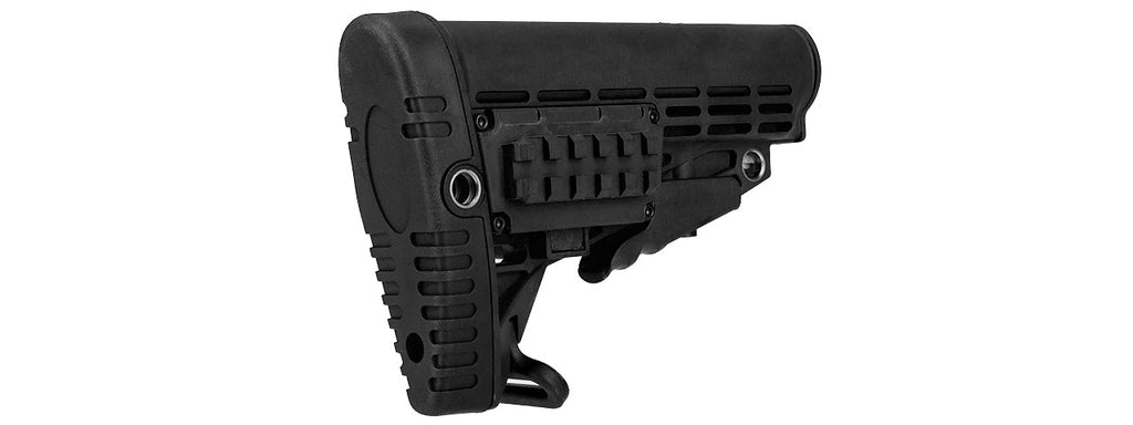 AC-405B ADJUSTABLE CRANE STOCK W/ COMPARTMENT (BLACK)