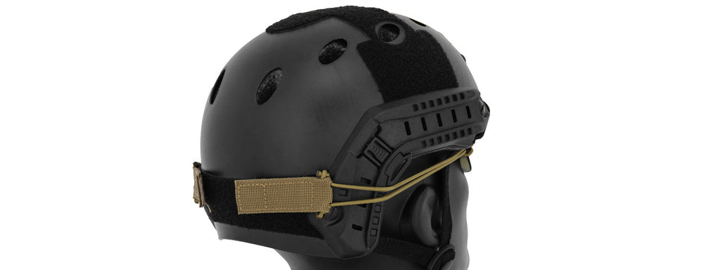 AC-466B REGULATOR GOGGLES BUNGEE CORD/HOOK & LOOP STRAP KIT (BLACK)