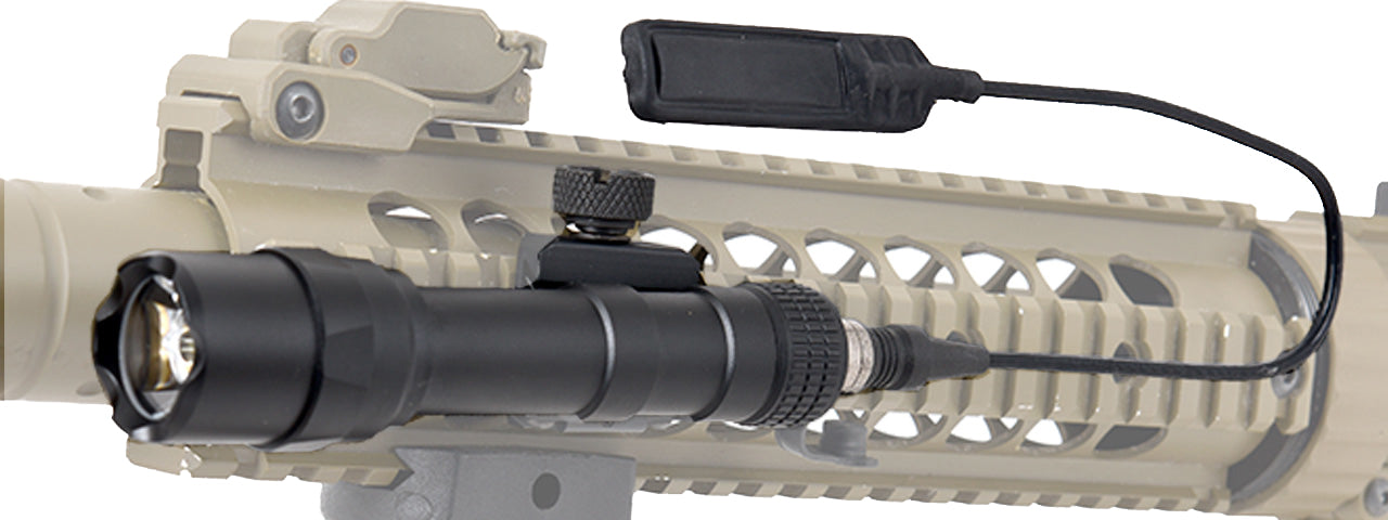 L001 500 Lumen Tactical LED Flashlight w/ Pressure Pad (BLACK)