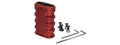 Atlas Custom Works 0-8 Multi-Angle Vertical Grip for KeyMod & M-LOK Rails - (Red)