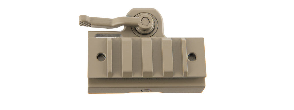 ATLAS CUSTOM WORKS 20MM PICATINNY THROW MOUNT LEVER FOR DOVETAIL RAILS (TAN)