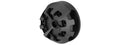 ATLAS CUSTOM WORKS COOKIE CUTTER (TYPE A) COMPENSATOR 14MM CCW (BLACK)