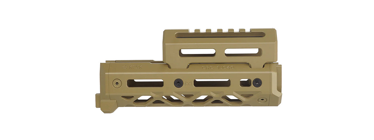 Atlas Custom Works Short M-LOK Handguard for Tokyo Marui AKM GBB Airsoft Rifle - (Tan)