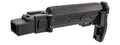 Atlas Custom Works Adjustable Telescopic Folding Stock w/ 4 Position Cheek Riser for GHK AKM V3 GBBR Airsoft Rifles - (Black)