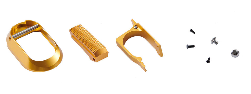 Atlas Custom Works CNC Aluminum Type 6 Grip for TM Marui Hi-Capa GBB Airsoft Pistols - (Gold)