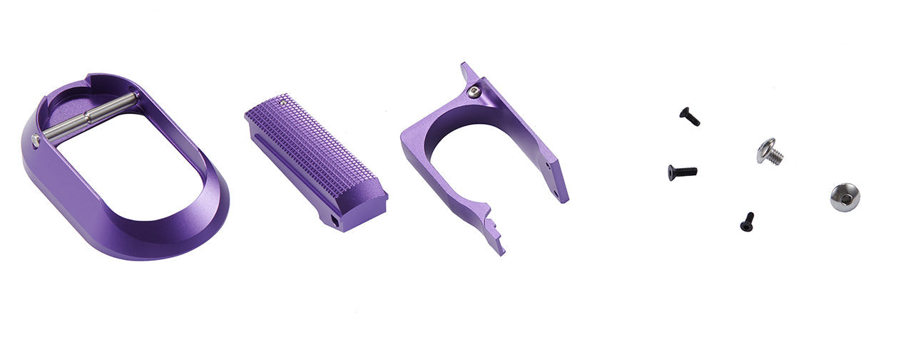 Atlas Custom Works CNC Aluminum Type 6 Grip for TM Marui Hi-Capa GBB Airsoft Pistols - (Purple)