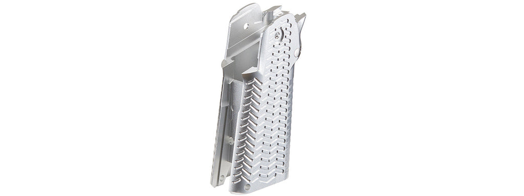Atlas Custom Works CNC Aluminum Type 5 Grip for TM Marui Hi-Capa GBB Airsoft Pistols - (Silver)