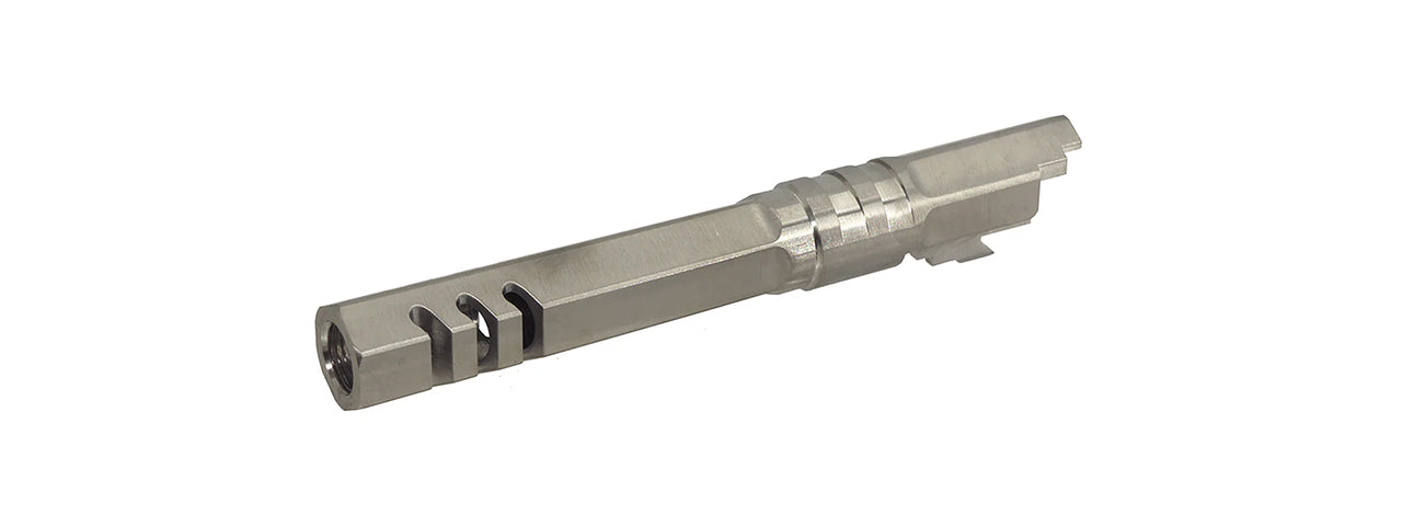 Atlas Custom Works Stainless Hexagon Outer Barrel for Tokyo Marui Hi-Capa 5.1 GBB Airsoft Pistols - (Silver)