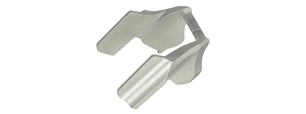 Atlas Custom Works Aluminum Ambi Thumb Safety Type 2 for Tokyo Marui Hi-Capa GBB Pistols - (Silver)