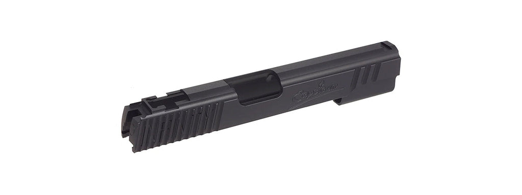 Atlas Custom Works Aluminum Infinity Signature Slide for Tokyo Marui 5.1 Hi-Capa GBB Airsoft Pistols - (Black)