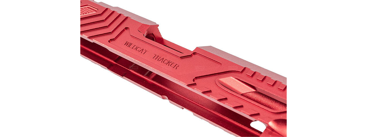 Atlas Custom Works CNC Aluminum Limcat Style WildCat Slide for Tokyo Marui Hi Capa 5.1 GBBP Airsoft Pistols - (Red)
