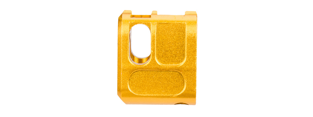 ATLAS CUSTOM WORKS 14MM CCW AIRSOFT X-OUT S COMPENSATOR FOR G SERIES GBB PISTOLS (GOLD)