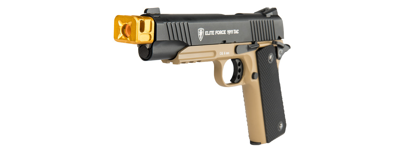 ATLAS CUSTOM WORKS 14MM CCW AIRSOFT X-OUT S COMPENSATOR FOR G SERIES GBB PISTOLS (GOLD)