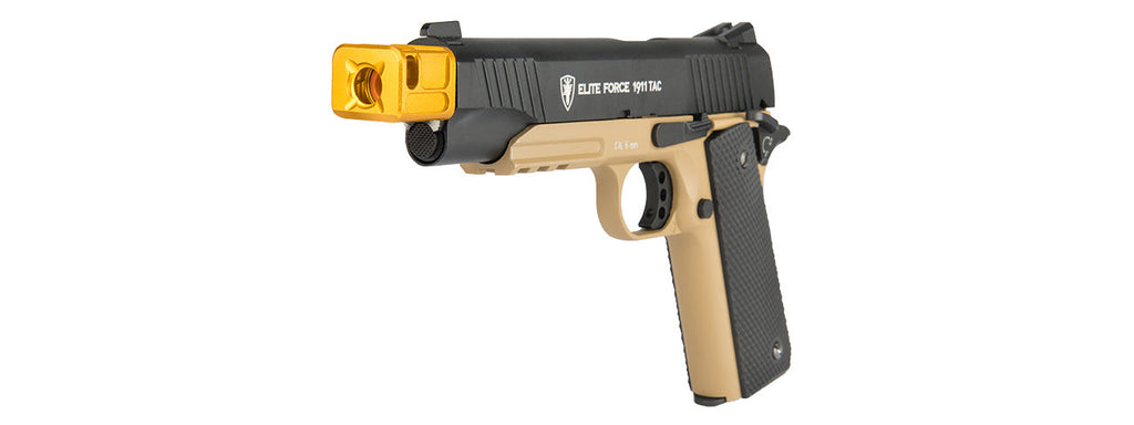 ATLAS CUSTOM WORKS 14MM CCW AIRSOFT X-OUT M COMPENSATOR FOR G SERIES GBB PISTOLS (GOLD)