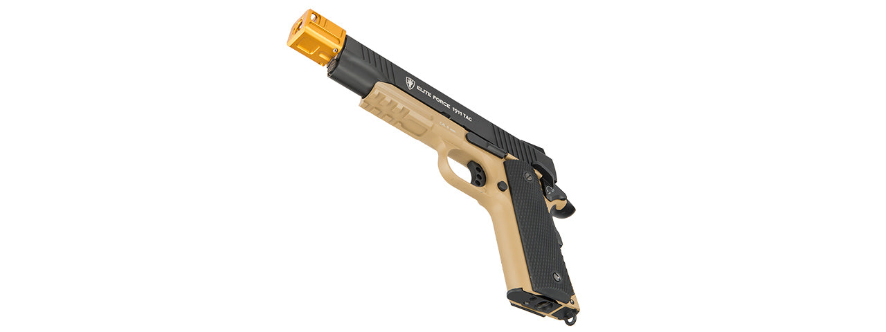 ATLAS CUSTOM WORKS 14MM CCW AIRSOFT X-OUT L COMPENSATOR FOR G SERIES GBB PISTOLS (GOLD)