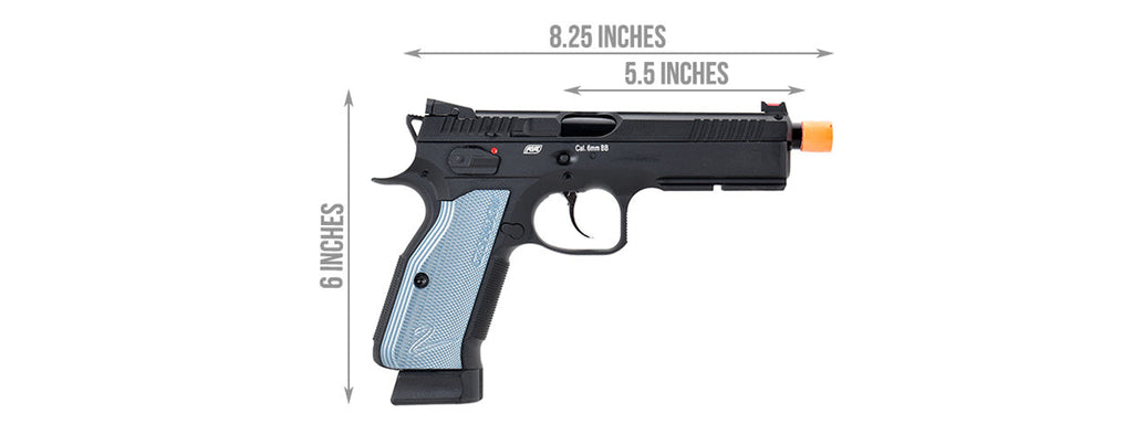 ASG CZ Shadow 2 CO2 Blowback Airsoft Pistol (BLACK / BLUE)