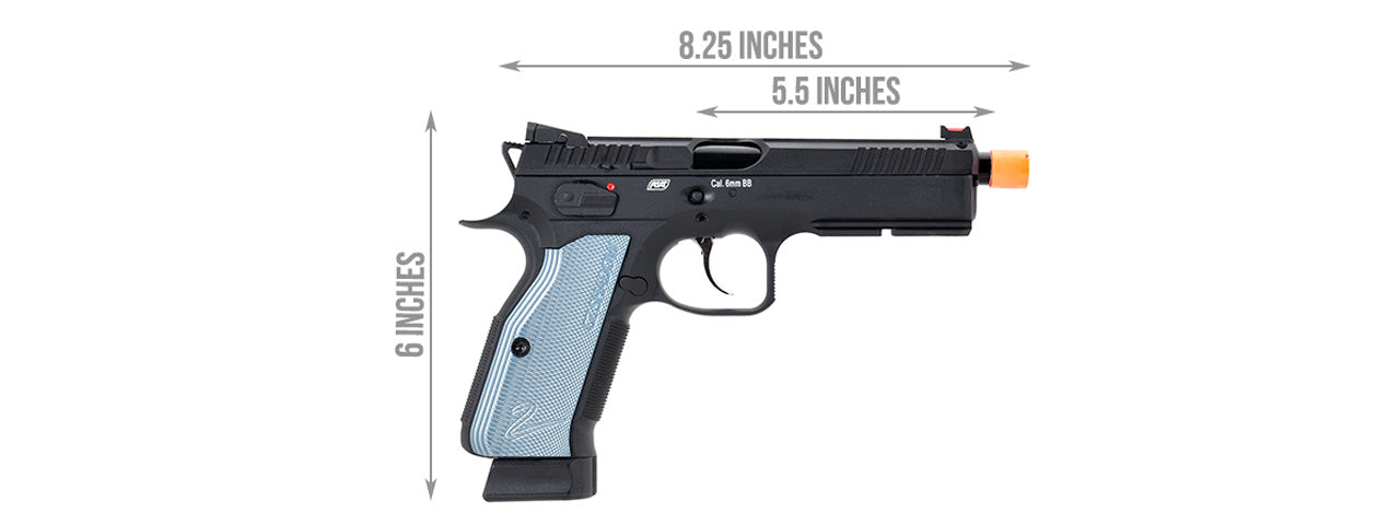 ASG CZ Shadow 2 CO2 Blowback Airsoft Pistol (BLACK / BLUE)