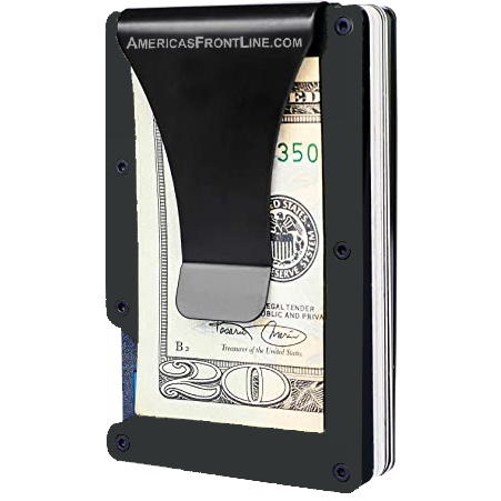 discontinued EL3-010 US Coast Guard Wallet USCG Coastie Money Clip RFID Blocking Front Pocket Wallet Premium Minimalist Wallets for Men Minimalist Slim Credit Card Holder Business Card Holder Mens Aluminum Metal Wallet Semper Paratus