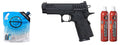 Army Armament R607 Hi-Capa Gas Blowback Airsoft Pistol - Green Gas Combo - (Black)