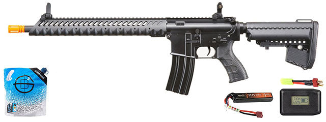 Atlas Custom Works 14.5 Diamond Head Style M4 Aeg - Battery/Adapter/Charger Combo - (Black)