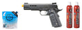 Ascend Airsoft KP1911 Custom Gas Blowback Airsoft Pistol - Green Gas Combo - (Black)
