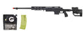 Well Airsoft MB4411 Bolt Action Sniper Rifle W/ Fluted Barrel - (Black) - BB/Sniper Bundle