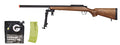 AGM MP001ABIP Bolt Action Sniper Rifle W/ Bipod (Wood) - BB/Sniper Bundle