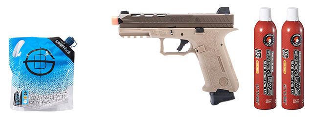 Poseidon Orion Performance Series GBB Pistol No.2 - (Tan/Brown) Green Gas Combo
