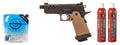 Vorsk Airsoft 3.8 Hi Capa Pro - (Tan/Bronze) Green Gas Combo