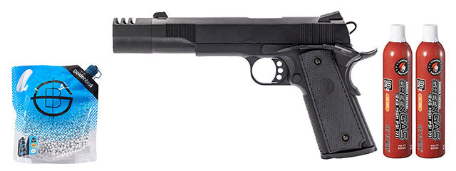 Vorsk Airsoft VP-X Gas Blowback Pistol - Green Gas Combo - (Black)