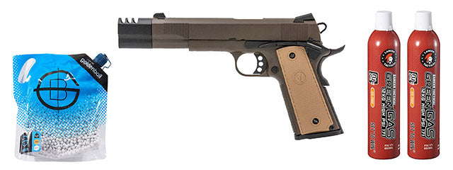 Vorsk Airsoft VP-X Gas Blowback Pistol - (Bronze) Green Gas Combo