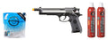 WE-Tech M92 Gas Blowback Airsoft Pistol - (2-Tone) Green Gas Combo