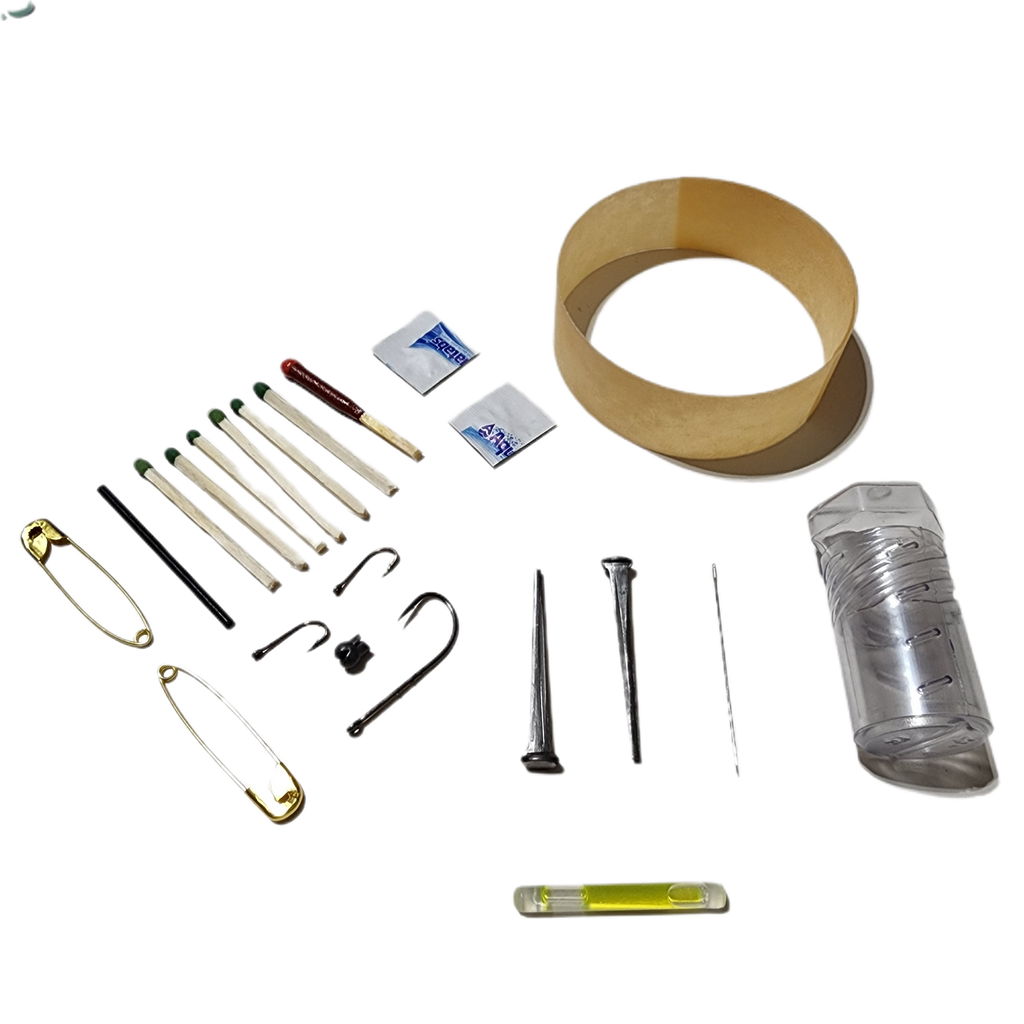 Drop Shell - Polymer Capsule filled with Survival, Escape, and First-Aid Supplies.