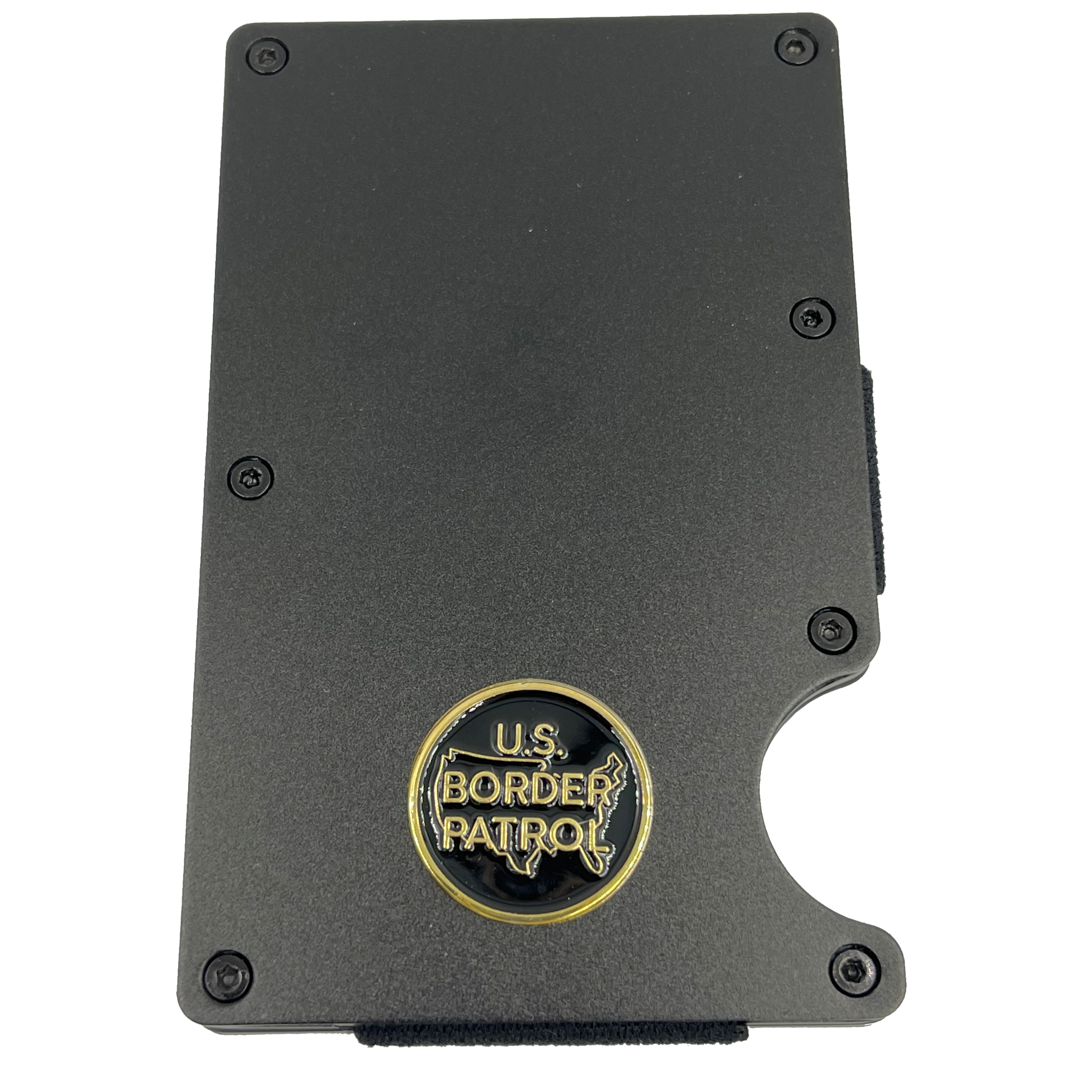 EL3-011 Border Patrol Wallet CBP BPA Patrol Agent Money Clip RFID Blocking Front Pocket Wallet Premium Minimalist Wallets for Men Minimalist Slim Credit Card Holder Business Card Holder Mens Aluminum Metal Wallet