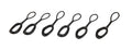 CA-1048B Zipper Pull Tabs - Set of 6 (Black)