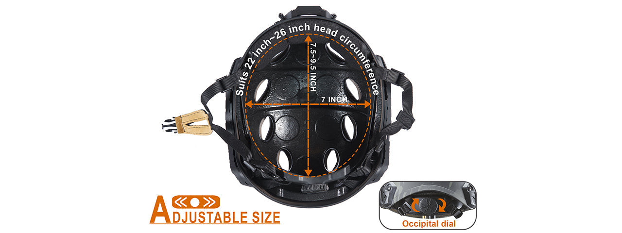 FMA Fast SF Tactical Helmet w/ Half Mask Attachment for Airsoft & Training