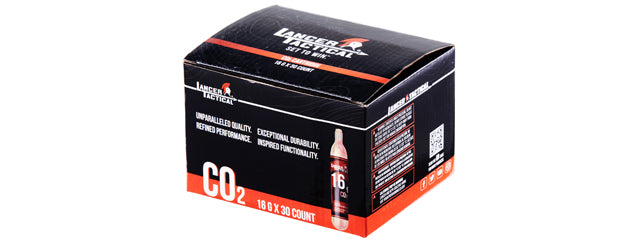 Lancer Tactical High Pressure 16 Gram CO2 Cartridges for Airsoft / Airguns (Pack of 30)