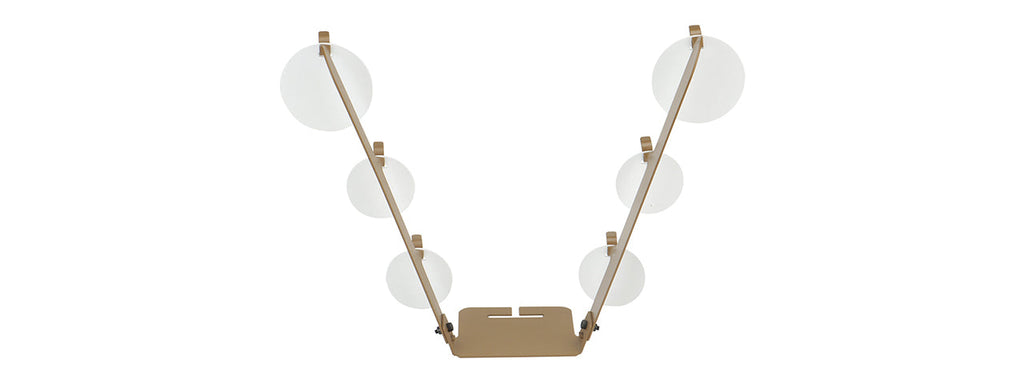 V-Shaped Target Hanging Bullseye Training Metal Shooting Target (Color: Tan)