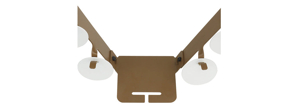 V-Shaped Target Hanging Bullseye Training Metal Shooting Target (Color: Tan)