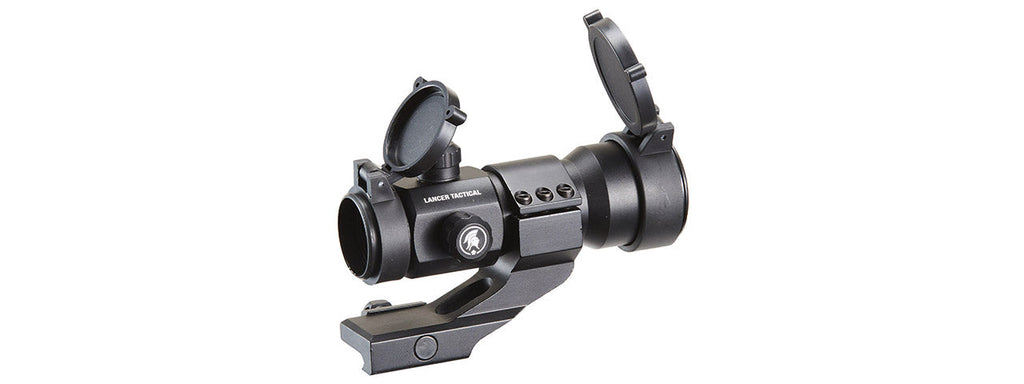 Lancer Tactical CA-404B Red & Green Dot Scope w/ Cantilever Mount - 4 Reticles