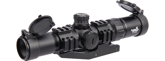 Lancer Tactical 1.5 - 4x Illuminated MIL Dot Rifle Scope Red/Green Dot