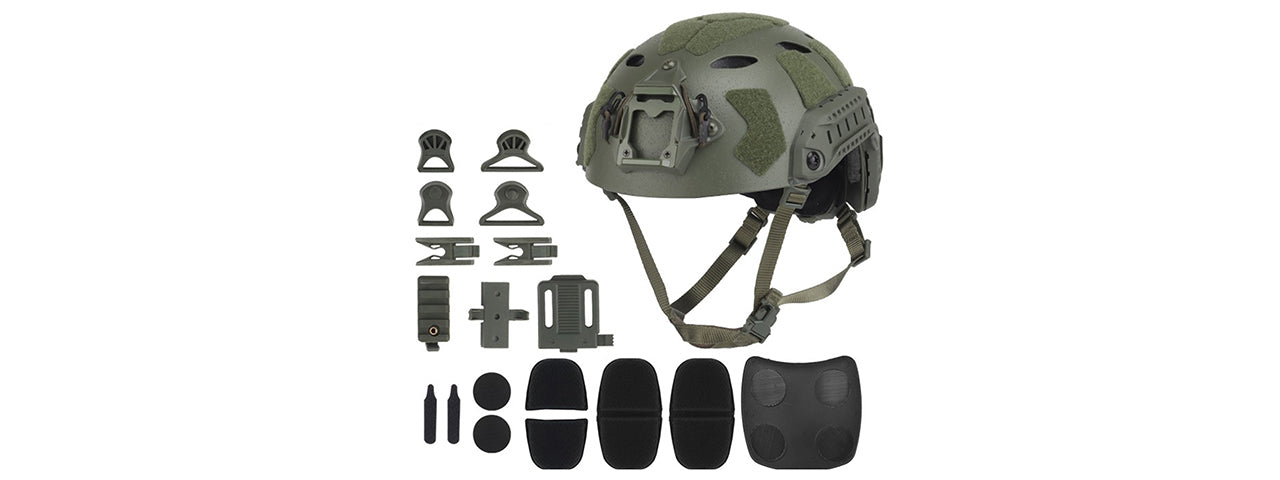 Tactical High Cut Airsoft Helmet Sandblasted Version Lightweight Protective Combat Gear