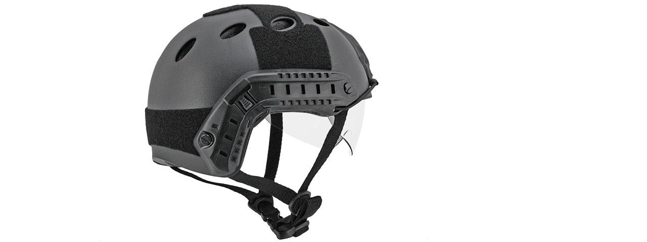 CA-740B HELMET PJ TYPE BASIC VERSION w/VISOR (COLOR: BLACK) SIZE: MEDIUM
