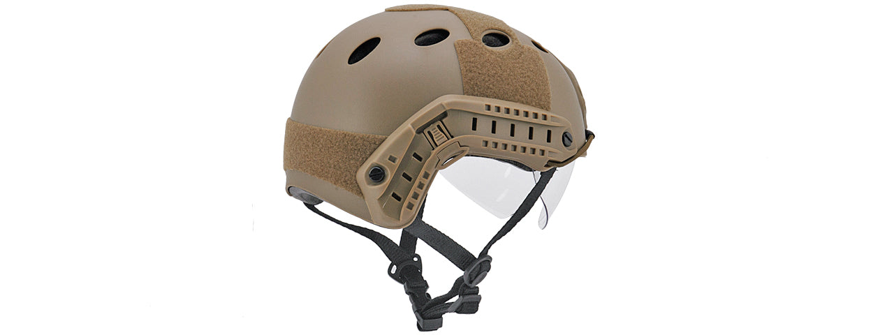 CA-740T HELMET PJ TYPE BASIC VERSION w/VISOR (COLOR: DARK EARTH) SIZE: MEDIUM