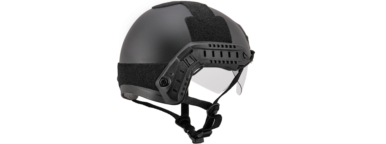 CA-741B HELMET BALLISTIC TYPE BASIC VERSION w/VISOR (COLOR: BLACK) SIZE: MEDIUM