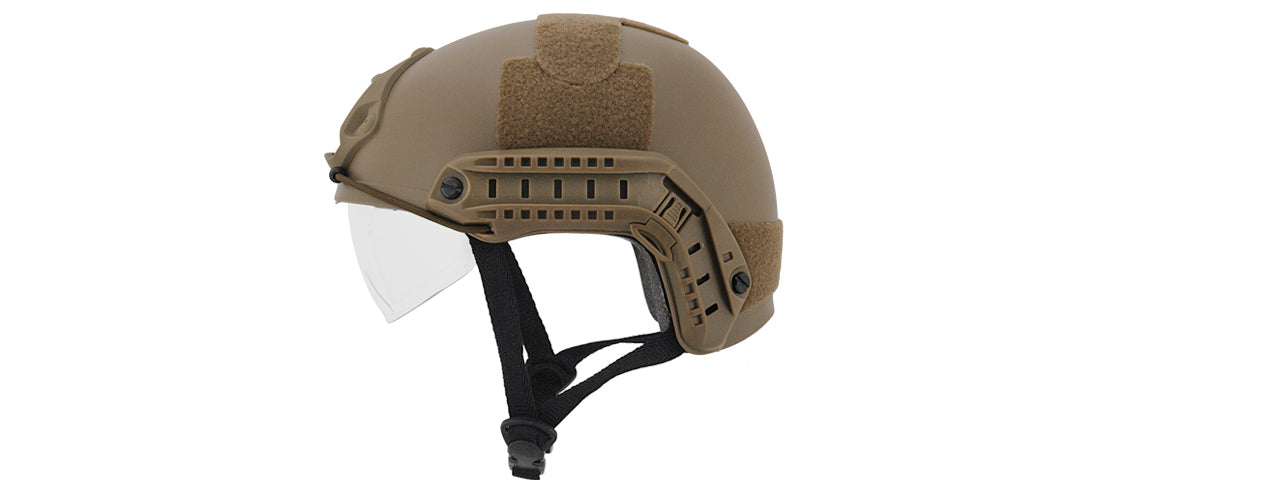 CA-741T HELMET BALLISTIC TYPE BASIC VERSION w/VISOR (COLOR: DARK EARTH) SIZE: MEDIUM